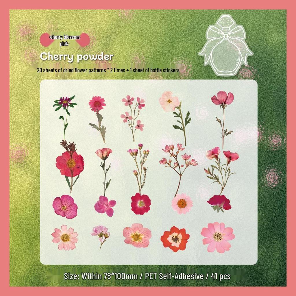 Handmade Transparent Plant & Flower Stickers for Creative DIY and Journaling