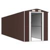3147467 vidaXL Abri de jardin Marron foncé 192x772x223 cm Acier galvanisé