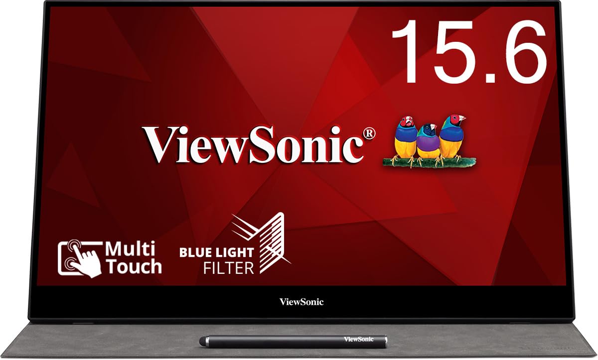 

ViewSonic Japan Mobile Monitor TD1655 USB Light 15.6-inch 10-point Multi-Touch (Full HD/IPS/60Hz/Built-in Speaker/mini HDMI,