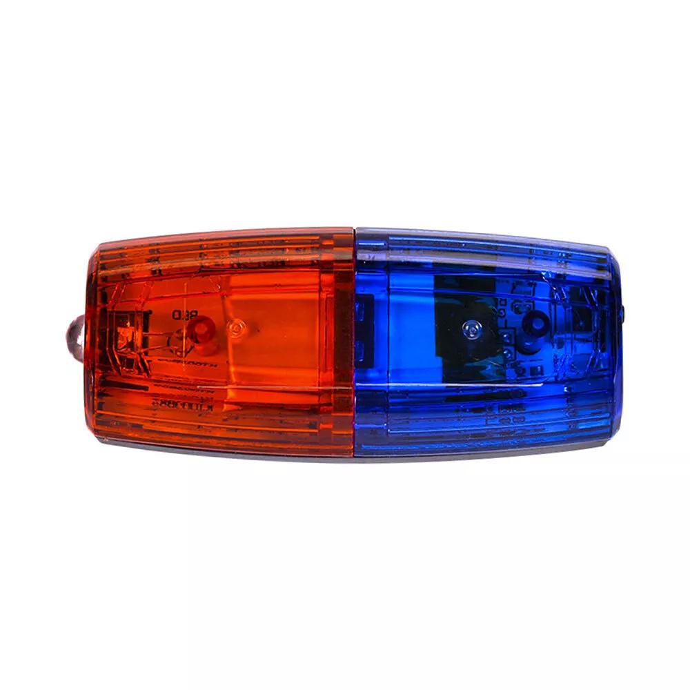Red Blue LED Shoulder Warning Light Shoulder Clip Light Sanitation Worker Safety Patrol Alarm Flash Signal Strobe Lamp
