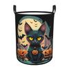 Halloween Cat Pumpkins Laundry Hamper Large Storage Basket Kids Nursery Toy Organizer