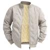 Men's Casual Lambskin Thermal Cotton Outerwear, Men's Thickened Cotton-padded Jacket With Fleece, Stand-up Collar Solid Color Zipper Jacket