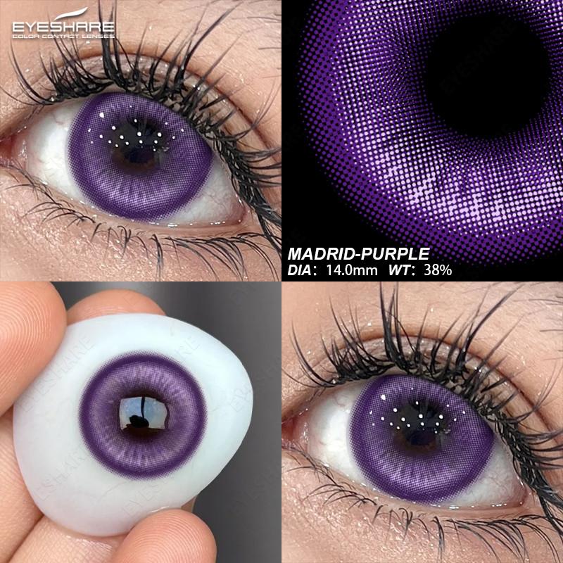 Eyeshare 2pcs Cosplay Gray Contact Lenses Cos Ex Machina Accessories Anime Role Playing Makeup Lens Red Crazy Softlens