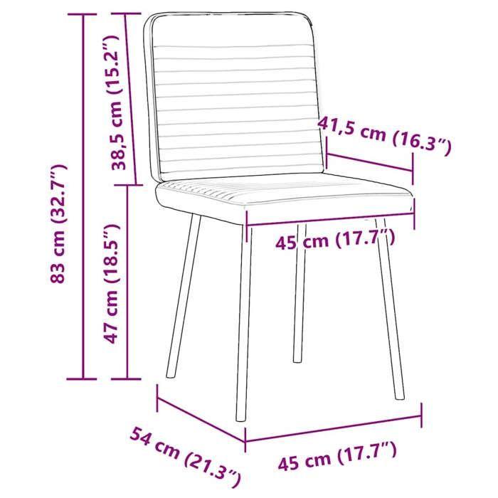VidaXL Chaises à manger lot de 6 gris foncé velours 3315504