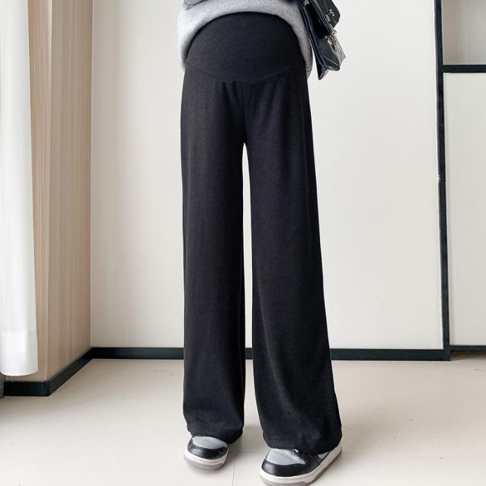 High-Waist Maternity Wide-Leg Trousers - Autumn/Winter Cashmere Blend