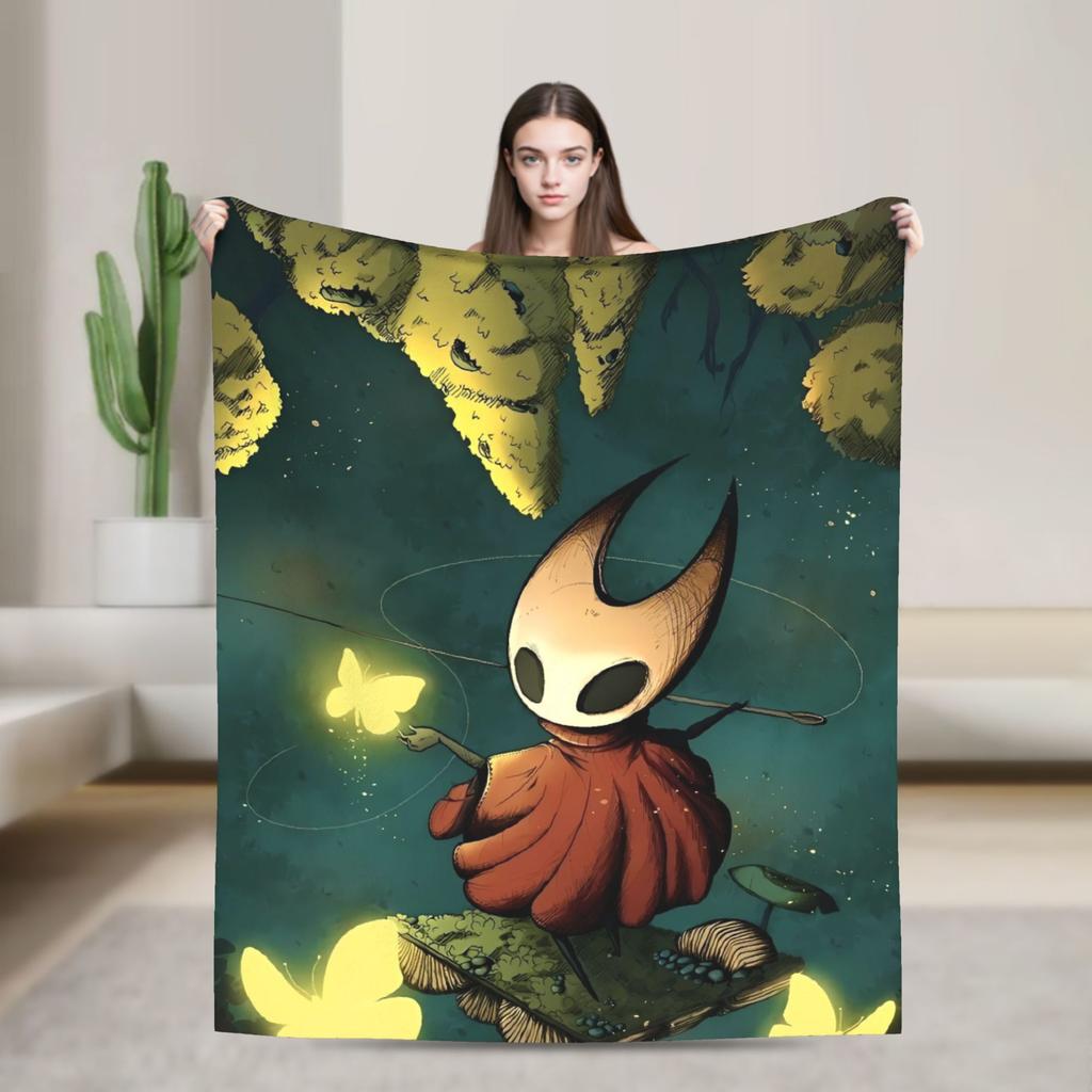 Hollow Knights Super Warm Blanket Girls Boys Plush Bedding Throws Print Couch Chair Flannel Bedspread Sofa Bed Cover
