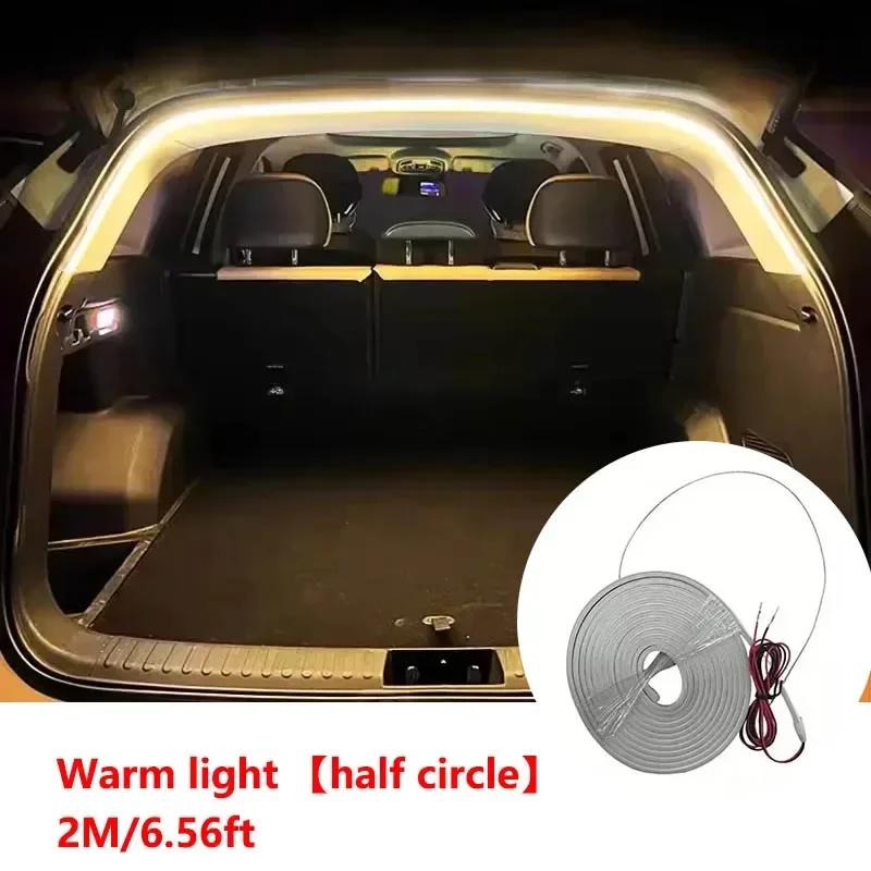 Flexible Silicone LED Light Strip SUV Trunk Soft Rubber Ambient Lighting Waterproof Concealed Installation for Vehicle Decor