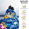 1pc, Disney Cinderella Blanket Seasonal Universal Home Decorative Throw Blanket for Room, Gift Idea for Family and Friend, Living Room, Travel