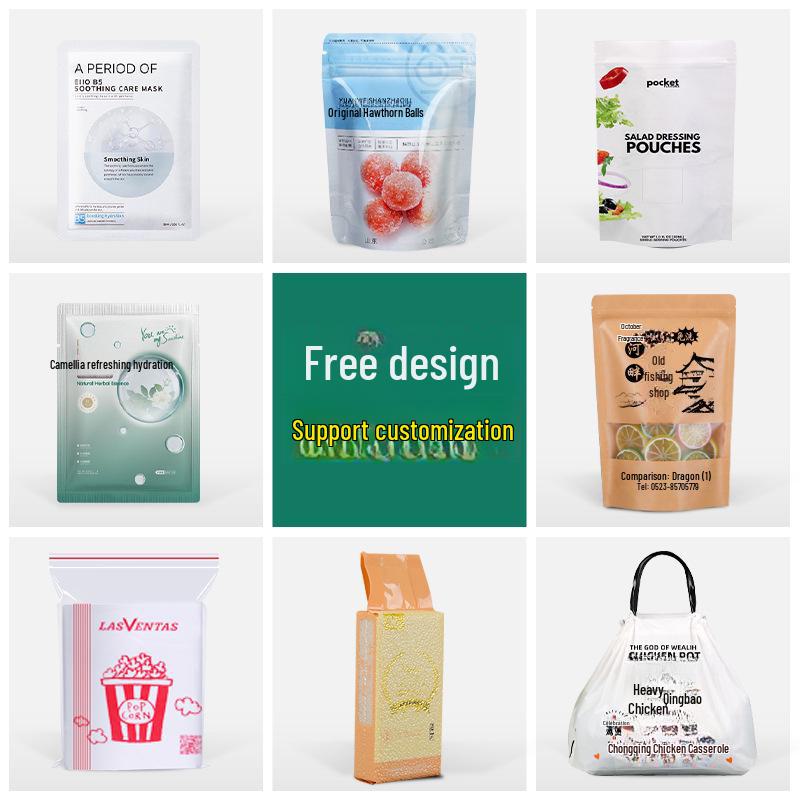 Self-Standing Kraft Ziplock Bag for Tea and Nuts Packaging