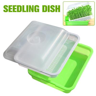 1set Sprout Dish Growing Pot Hydroponic Vegetable Bean Sprouts Germination Tray Double Layer Household Cat Grass Nursery Tray