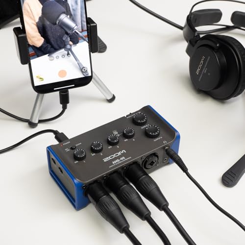 4x4 Audio Interface with Streaming Mode Switch, USB Type-C, Smartphone/Tablet Compatible, Loopback, 3-Year Warranty