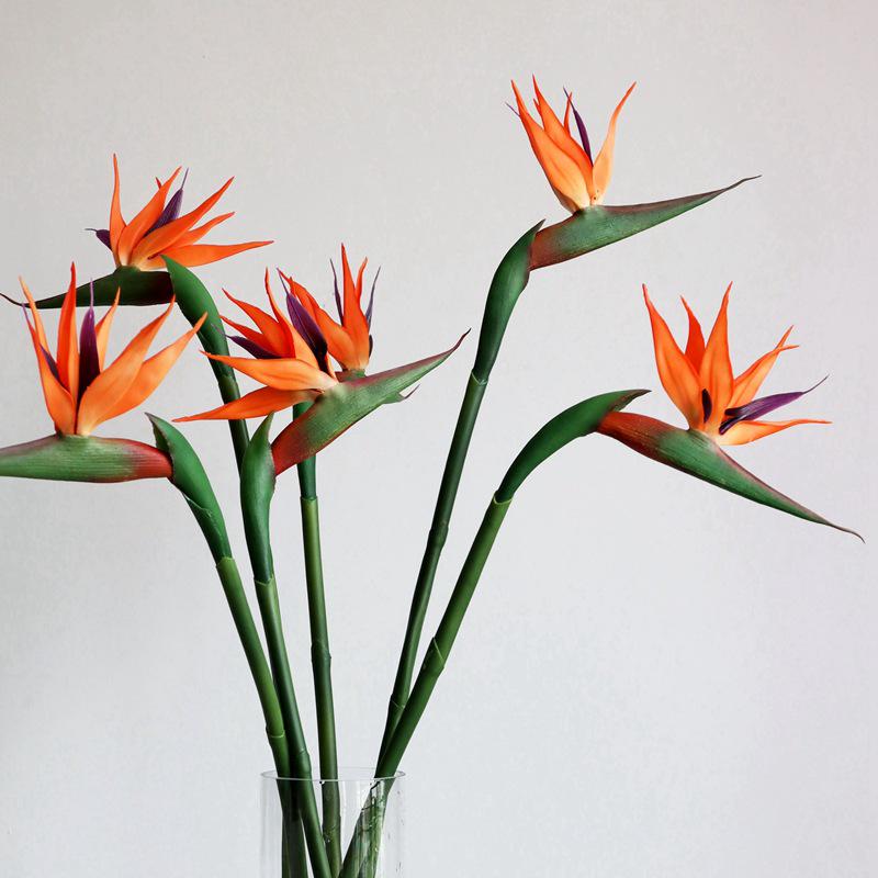 Large Artificial Rubber Bird of Paradise Flower for Home Decor & Wedding Photography