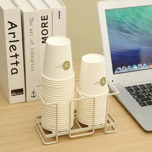 Koundeneko Paper Cup Holder, Cup Stand, 1-Column/2-Column, Set of 2, Paper Cup Storage, Coffee Cup Drainer, Durable, Convenience Store, Restaurant, Ki