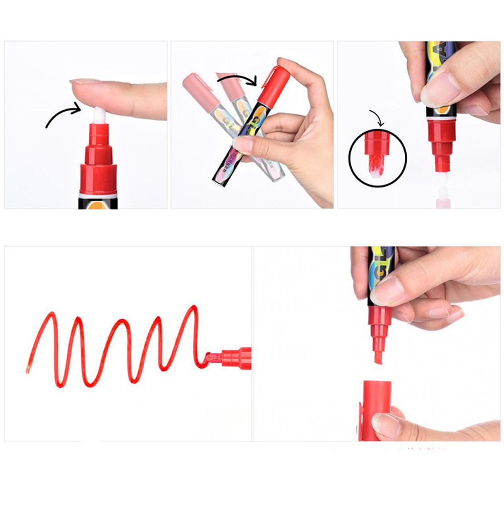 İşaretleyiciler Kara Tahta Silinebilir Tozsuz Su Bazlı Sıvı Islak Silme Kalemi 6mm 2ML