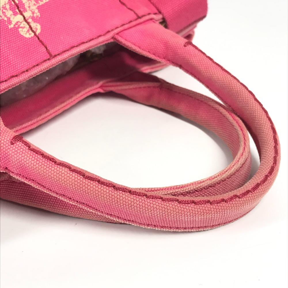 PRADA Canapa Tote Bag 2WAY Bag Shoulder Bag Crossbody Hand Bag Canvas pink