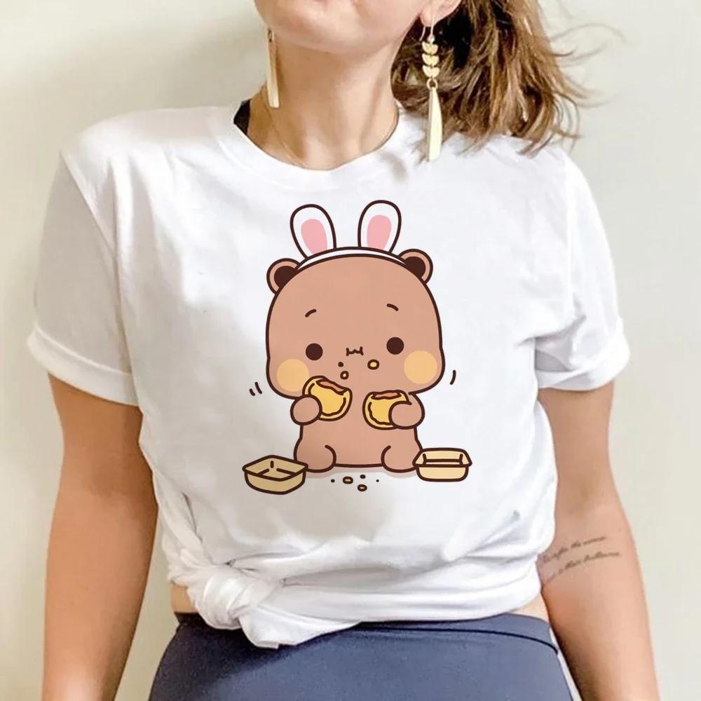 ZX TEE Bubu Dudu T-shirt Women's Kawaii Cartoon Y2k Punk Fun T-shirt Street Clothing Harajuku Anime Round Neck T-shirt Women's Clothing