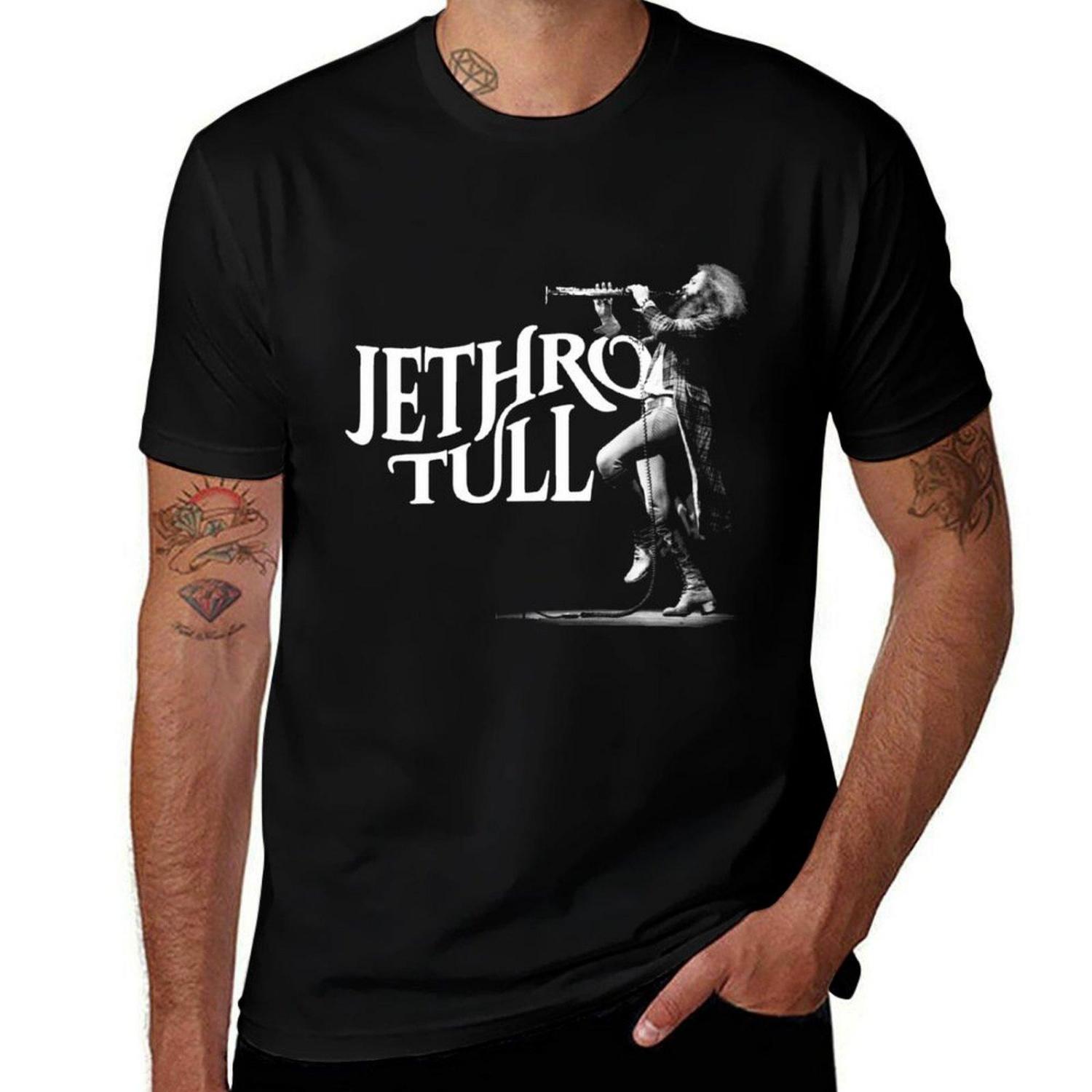 

Jethro Tull Fan Tee T-Shirt Vintage Graphic Tee Oversized Tops Mens Graphic T-shirts Hip Hop S чёрный