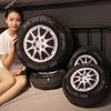 Creative car tire throw pillow plush toy office cushion sofa living room back chair back rag doll
