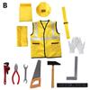 Kids' Construction Worker Costume & Tool Set for Dress-Up Play