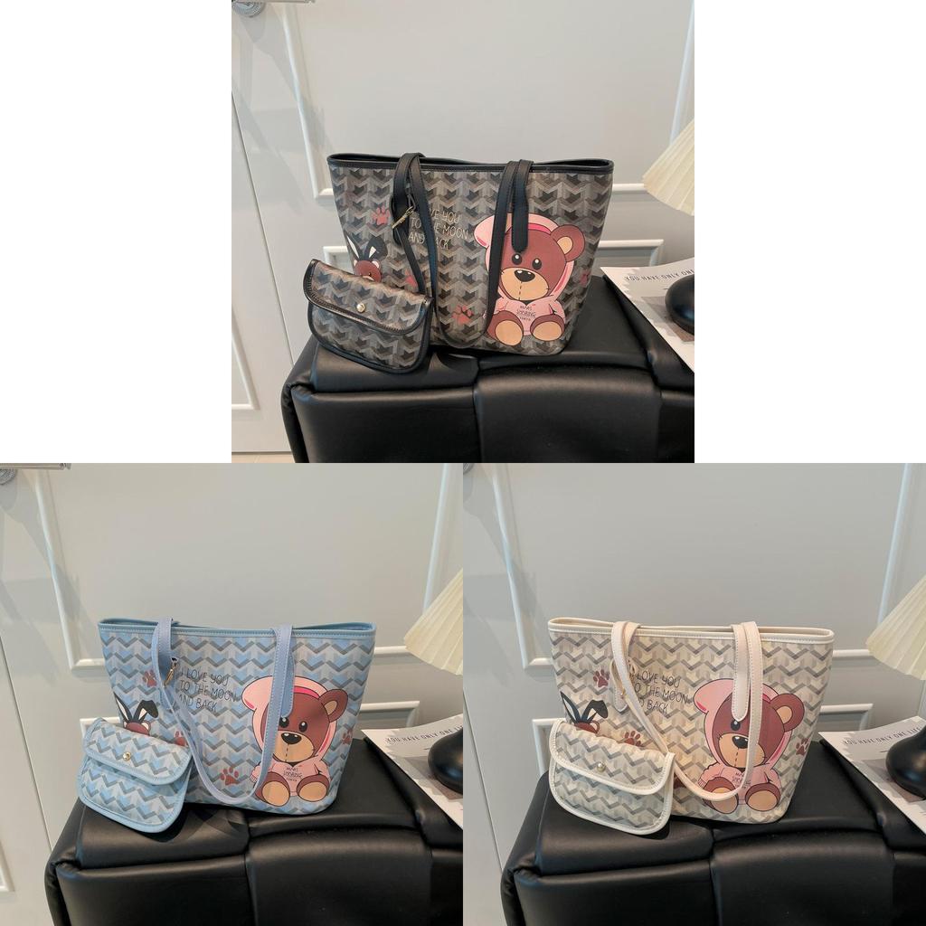 Street Style Large Tote Bag With Zipper Closure For Womens Casual Outfits