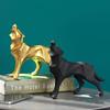Geometric Abstraction Black Wolf Statue Resin Crafts Office Bookshelf Desk Decoration Home Decorations