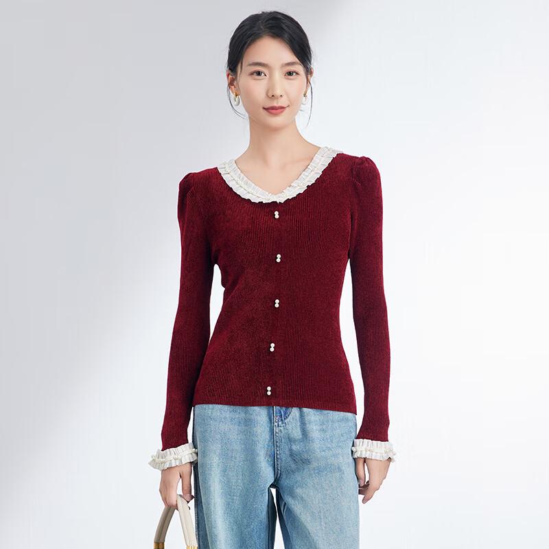JOY SPEAKER Slim-Fit Long-Sleeve Knit Top