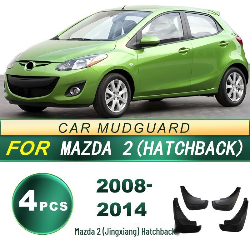 Mudguard Soft Rubber Mud Flaps for 08-14 Mazda 2 Hatchback