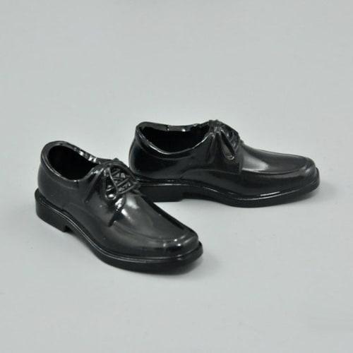 12" Male Action Figure Body Black 1/6 Lace-Up Shoes