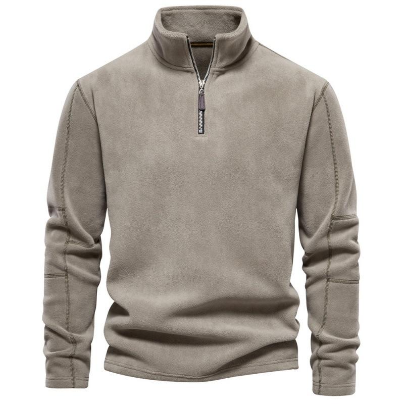 Men’s Stand Collar Half Zip Fleece Pullover