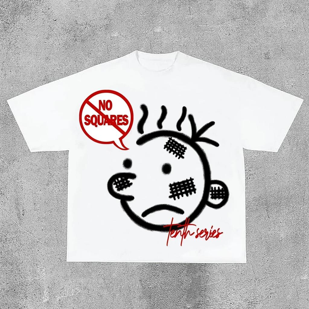 T-shirt Grafica Uomo Donna Top Vintage Hip Hop Streetwear T-shirt Oversize Manica Corta Abbigliamento Casual Moda Estiva Maglietta Trendy
