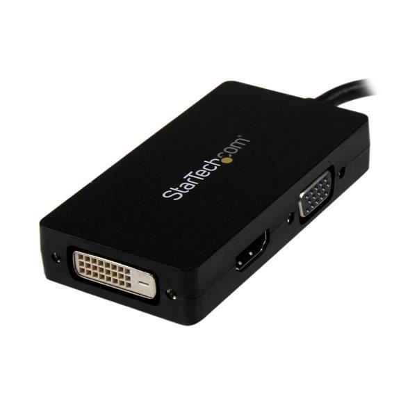 Adaptateur de voyage - STARTECH.COM - DisplayPort vers VGA/DVI/HDMI - 3-en-1 - Résolution 1920x1200 - Léger