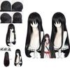 Hell Music Satou Asami Men Door Kirima Black Straight Cosplay Anime Wig