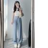 High Waist Women Suit Pants Fall Straight Office Ladies Korean Fashion Trousers Casual Button Loose Female High-waisted Trousers Casual Suit Pants