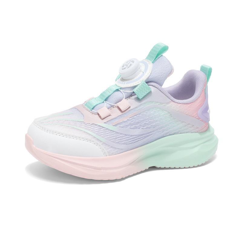 Boys mesh breathable sneakers 2025 rotating dunk sneakers spring and autumn middle age children lightweight girls running shoes