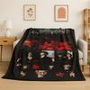 Kpop Stray Kids Music Star Flannel Blanket Soft Warm Throw Blanket for Bedroom Living Room Bed Travel Camping Picnic Gift