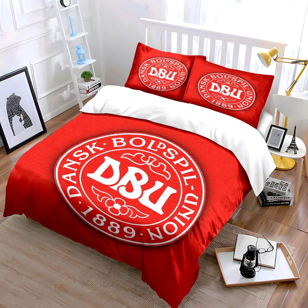 "Red Danish Football Bedding Set" Bedding Duvet Cover Set Duvet Cover Pillowcases (1 * Duvet Cover 2 * Pillowcases, without duvet insert)