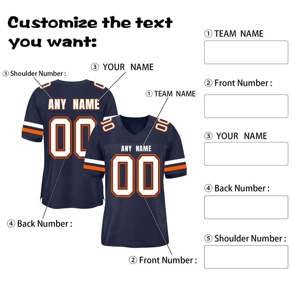 Custom Football Jerseys Personalized Printed Team Name & Number Sports Uniform For Men Women Youth