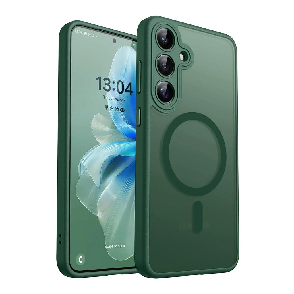 Luxury Matte Translucent Magnetic Wireless Charge Case for Samsung Galaxy A56 A16 A36 A26 A06 A55 A35 A25 A15 A05 Magsafe Cover