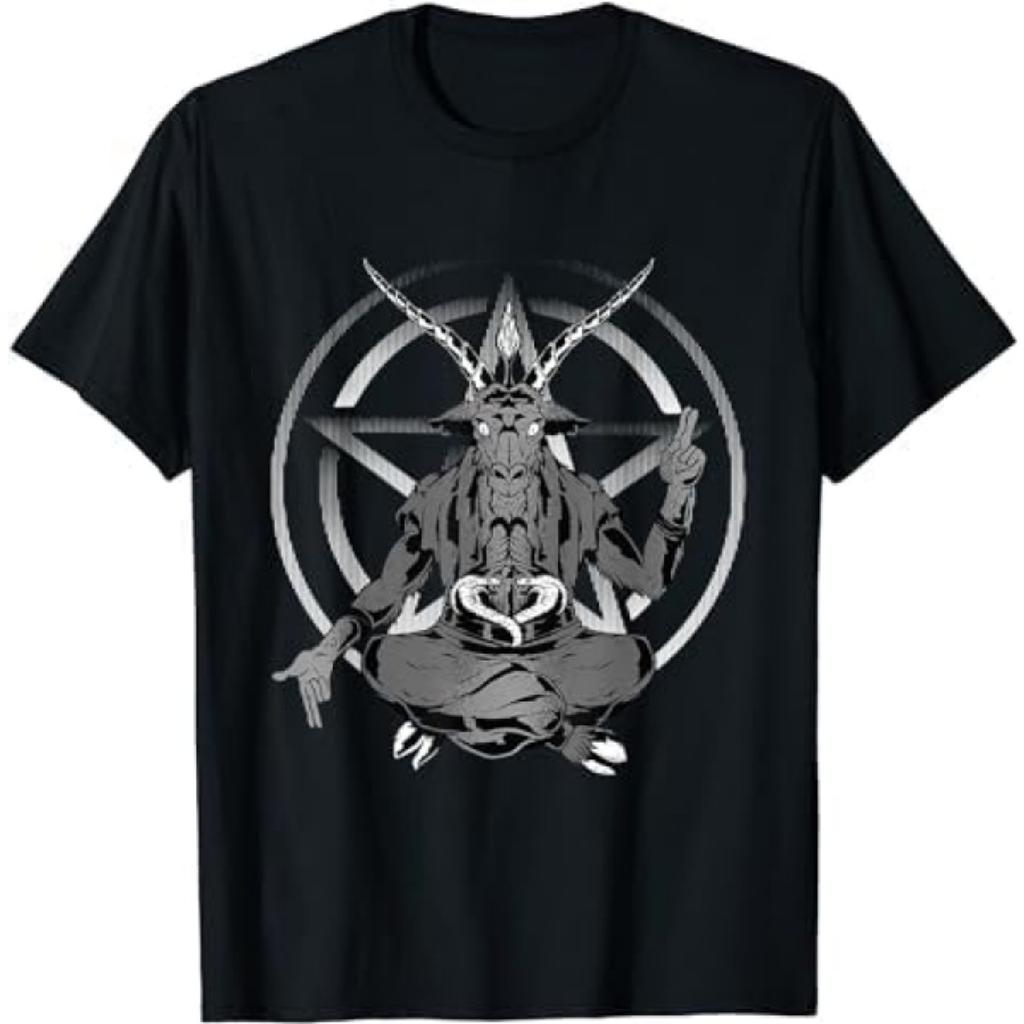 Satanic Baphomet Satanist Goat Occult Pentagram Satan Goth T-Shirt BNI Mens Womens Tank Top Sweatshirt Hoodie Longsleeve Black