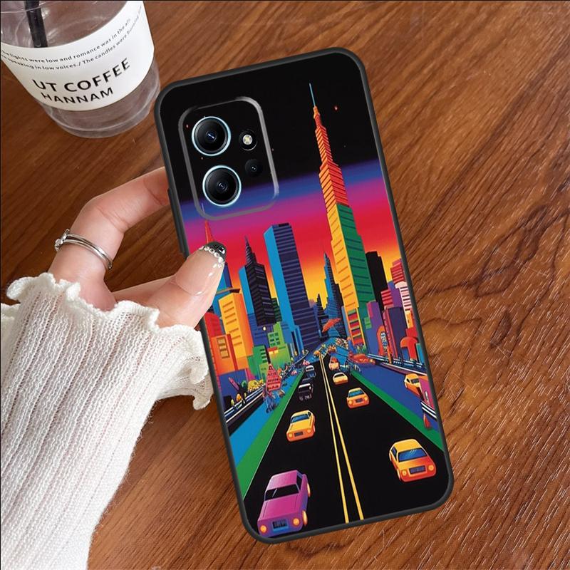 

Чехол City Pop Art At Night для Xiaomi Redmi 14C 13C 10C 12C Redmi Note 9 10 11 12 13 14 Pro 9S 10S 11S 12S Redmi Note 14 Pro 5G