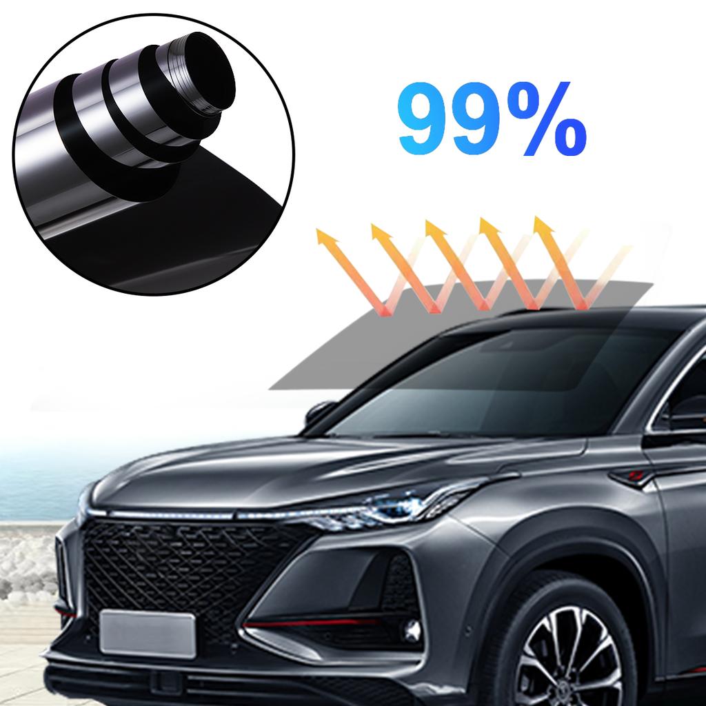 Window Tint Film UV Heat Reflective Home Office Glass Heat Solar UV Protector Sun Shade Film 3Mx50CM VLT Car Body Tint FilmWindshield Sunshades 1