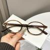 Fake Nerd-style oval frame women's tortoiseshell glasses, ultra-light eyeglass frame, natural look TR90