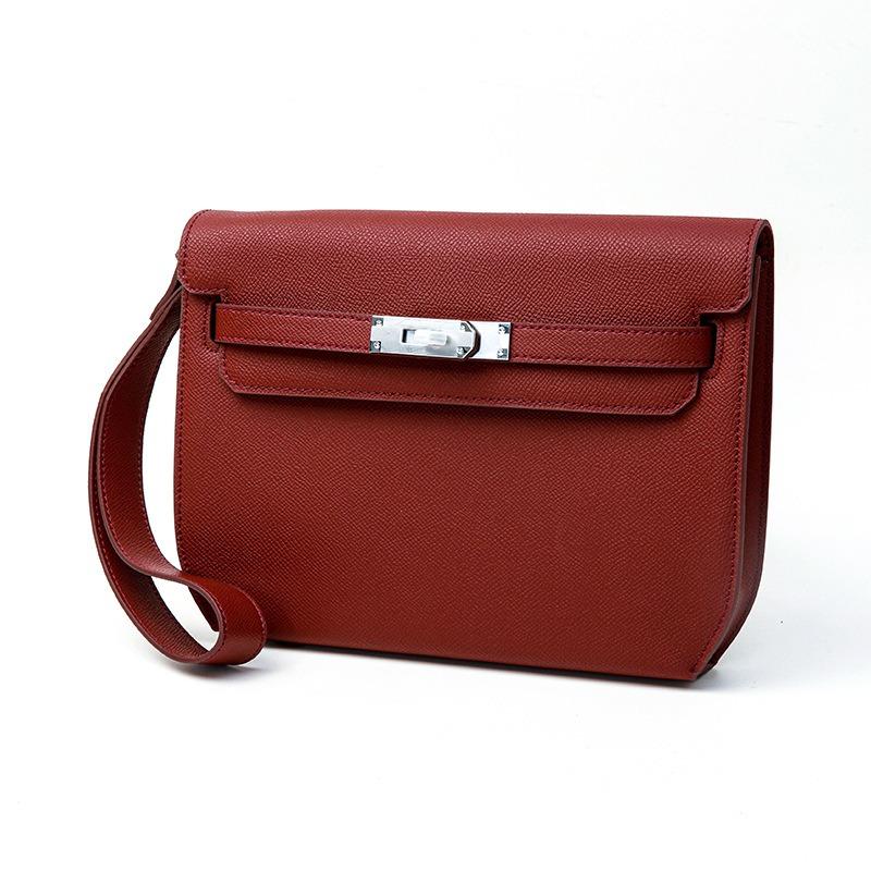 Genuine Leather Vintage Women's Bag Premium Sense All-in-one Underarm Commuter Messenger Bag Large Capacity Shoulder Crossbody Bag
