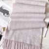100 pure wool scarves for men's autumn and winter gray double-sided high-end gift boyfriend men's cashmere shawl