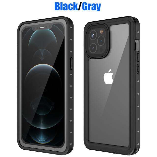 

Профессиональный 10-метровый водонепроницаемый чехол для iPhone15 14 13 11 Pro Max 12 Mini Shock Drop Diving Cover для iPhone Xs Max XR For iphoneX/XS чёрный
