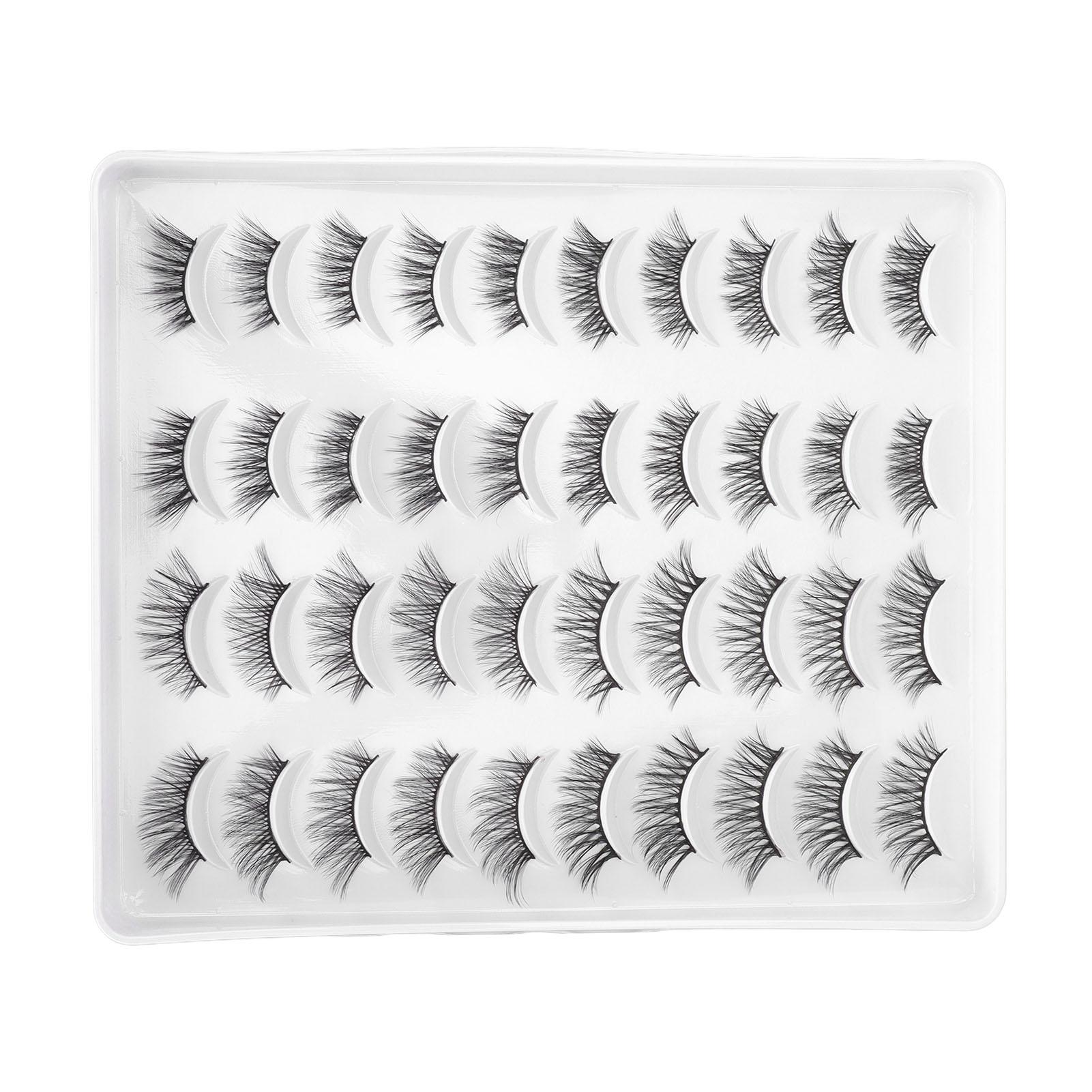 

20 Pairs False Eyelashes 6D Eye Lashes 4 Types Natural Look for Party Dating Makeup