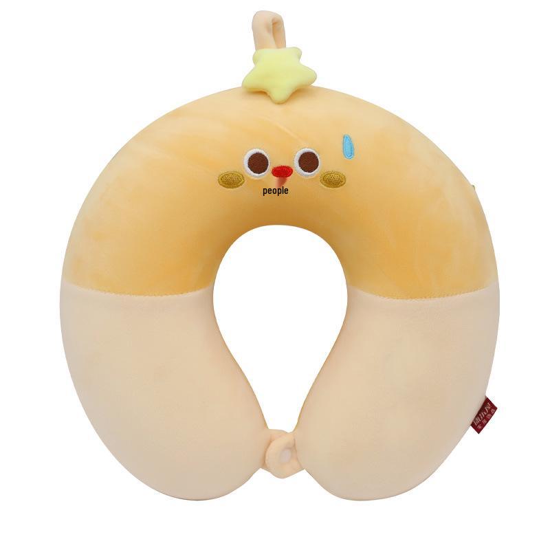 Cuscino per il Collo a Forma di U in Memory Foam con Animali dei Cartoni Animati per Viaggio, Casa o Ufficio Reclinabile
