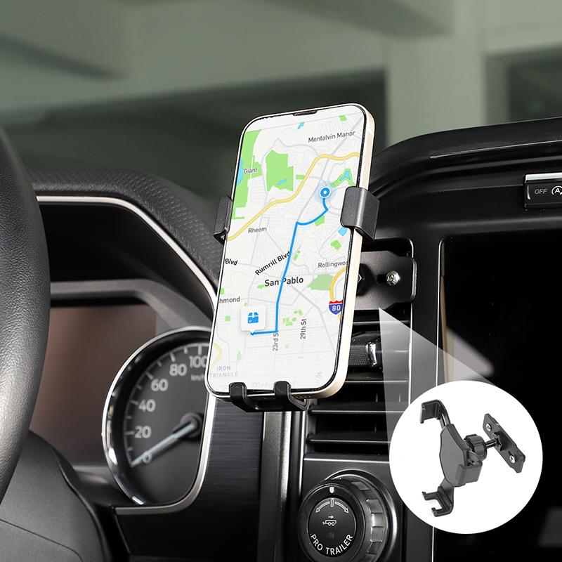 Car Air Conditioning Vent Mobile Phone Bracket GPS Phone Stand Bracket  Fit For Ford F150 2021 Up Car Interior Accessories