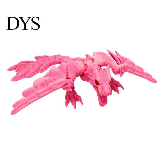 Gift for Dragon Lovers Flying Toy with Movable Joints, 3D Printed Realistic Articulated Figurine Model, PLA Ornament Office And Home Display Flexible