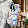 Phone Case: 2D Flat Suitable for iPhone 18 17 16 15 14 13 Pro Film Protective Case, Couple Style, Love Heart Little White Bear, Christmas and Hallowee